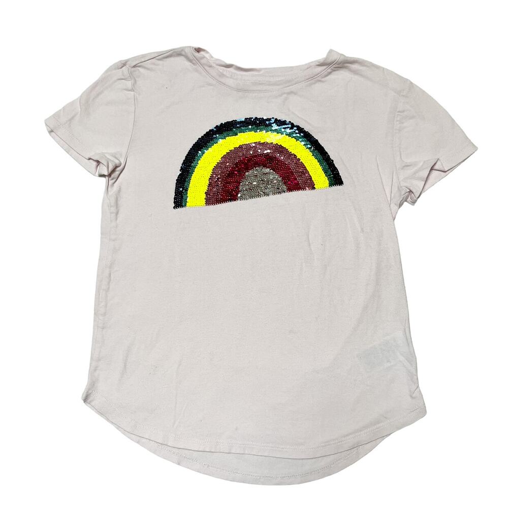 Gap Rainbow Watermelon Flip Sequin Tee Size 8